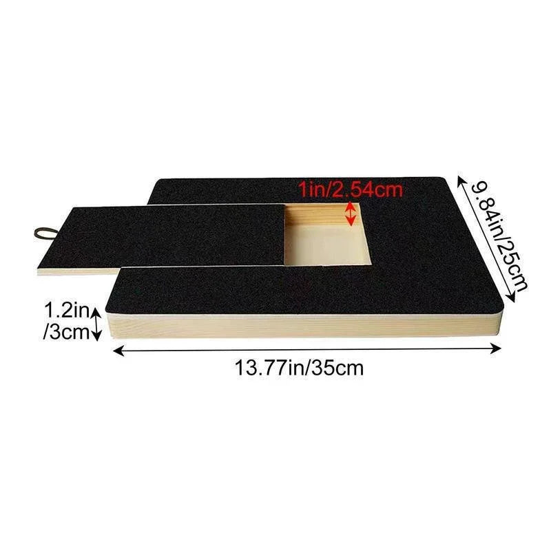 Pet Scratching Board with Built-in Treat Box Dog Nail Trim Pad Pull-Out Nail Scratch Board Toy Sandpaper Board Scratcher for Dog